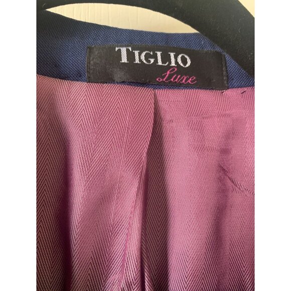 Tiglio Luxe Mens Navy Blazer size 42 - Picture 2 of 10
